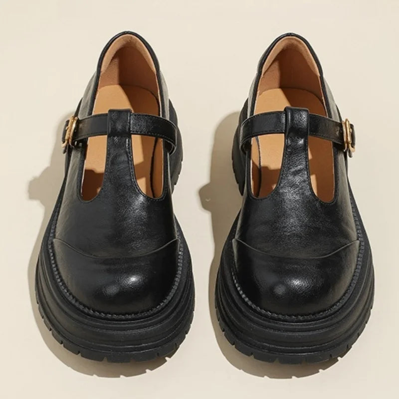Mary Jane Schuhe - Retro klobige T-Bar Schuhe für Damen R&B