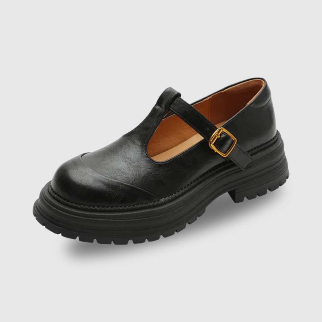 Mary Jane Schuhe - Retro klobige T-Bar Schuhe für Damen R&B