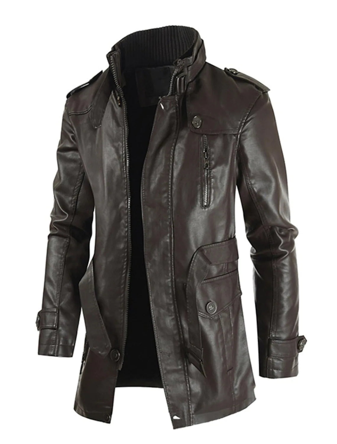 R&B | Lange Lederjacke für Herren