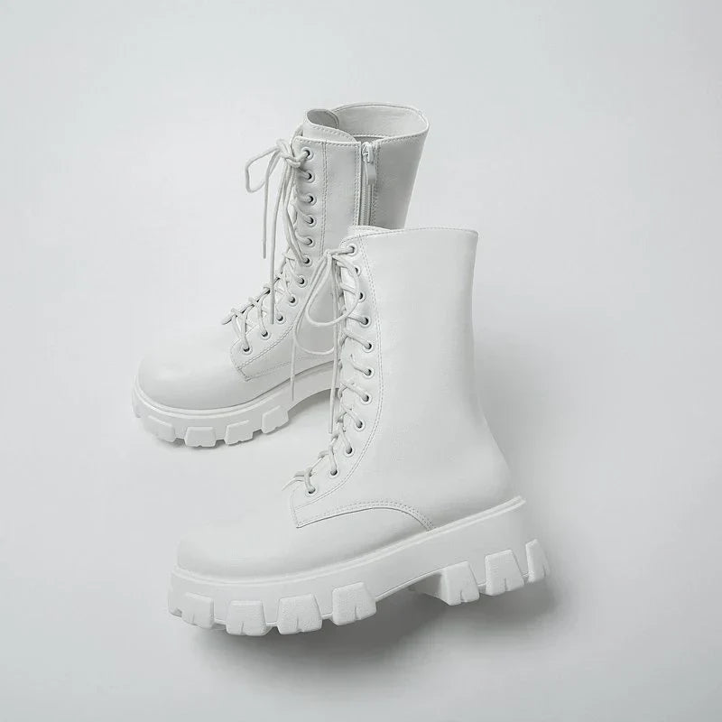 R&B | Damen Stiefeletten bis zur Wade mit Sportsohle und warmem Futter