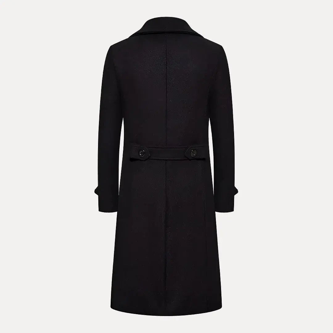 Heidi-Mode | Doppelreihiger Knopf Wollen Trenchcoat