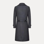 Heidi-Mode | Doppelreihiger Knopf Wollen Trenchcoat