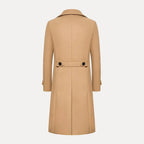 Heidi-Mode | Doppelreihiger Knopf Wollen Trenchcoat