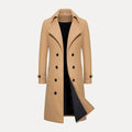 Heidi-Mode | Doppelreihiger Knopf Wollen Trenchcoat