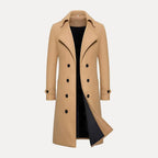 Heidi-Mode | Doppelreihiger Knopf Wollen Trenchcoat
