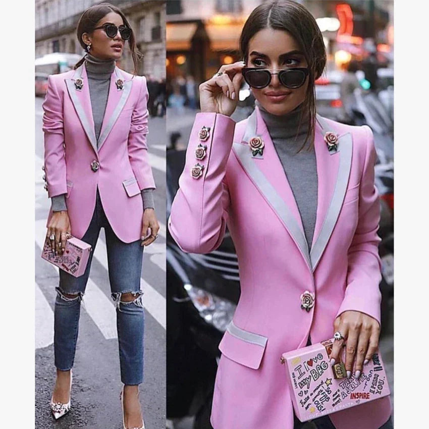 R&B | rosa Blazer Blümig und elegant stilvoll