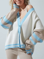 R&B | gestreift gestrickte Weste Vintage und trendy