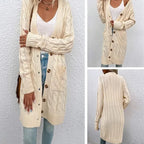 R&B | Langes Wickel-Cardigan, gedreht, gestrickt und stilvoll