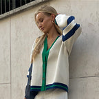 R&B | gestreift gestrickte Weste Vintage und trendy