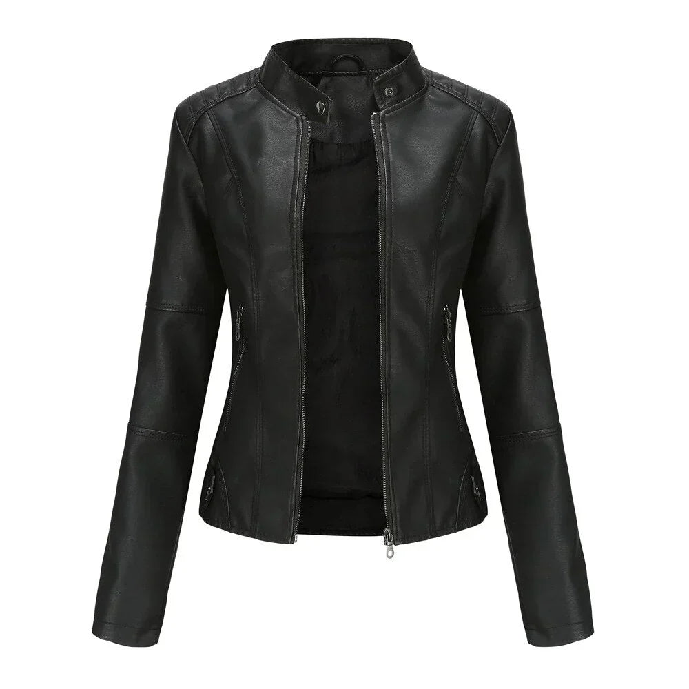 R&B | Lederjacke für Frauen mit Mao