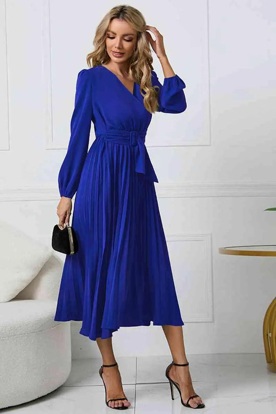 R&B Damen Plissee Kleid