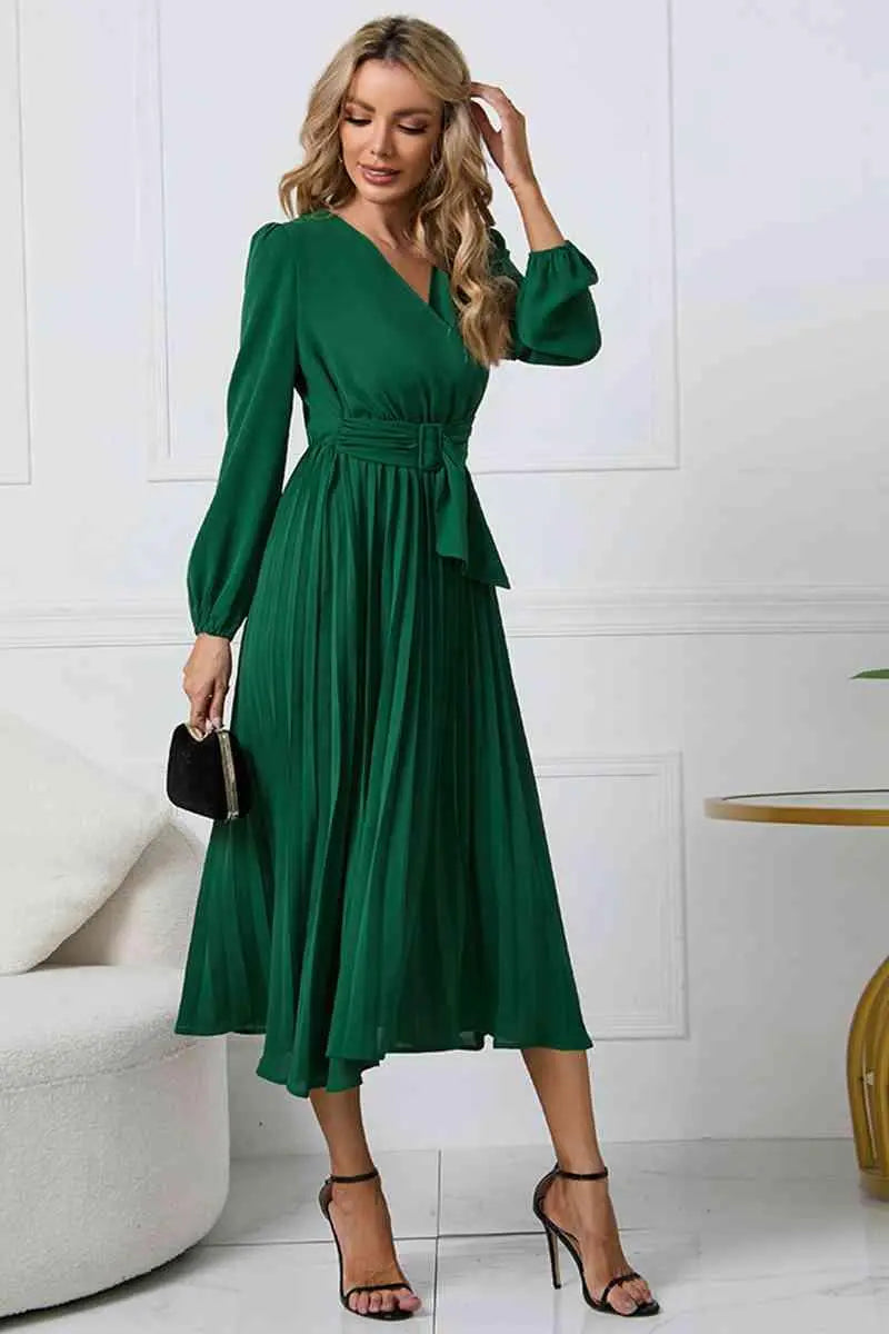 R&B Damen Plissee Kleid