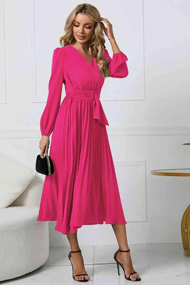 R&B Damen Plissee Kleid