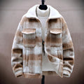 R&B | Karierter Woll-Look-Jacke mit Fleece-Futter