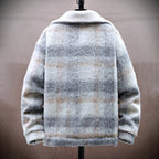 R&B | Karierter Woll-Look-Jacke mit Fleece-Futter