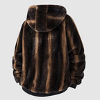 R&B | Kunstfell Kapuzenjacke mit Reißverschluss Vorne