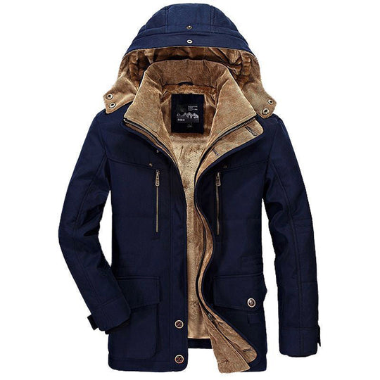 R&B | Fleece Gepolsterte Winterjacke mit Tiefen Taschen
