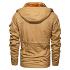 R&B | Militärstil Baumwolljacke mit Fleece-Futter