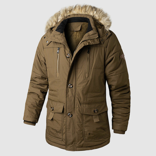 R&B | Outdoor Parka mit Abnehmbarer Kapuze und Innerem Fleece-Futter