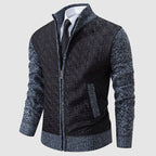 R&B | Gestepptes Strickjacke mit Stehkragen
