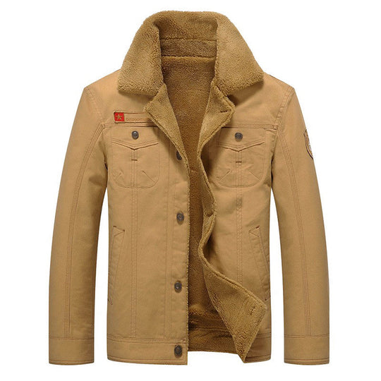 R&B | Sherpa-Futter Baumwolljacke mit Knopfverschluss