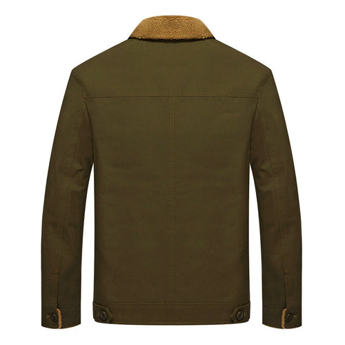 R&B | Sherpa-Futter Baumwolljacke mit Knopfverschluss