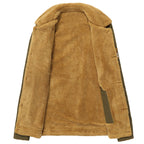 R&B | Sherpa-Futter Baumwolljacke mit Knopfverschluss