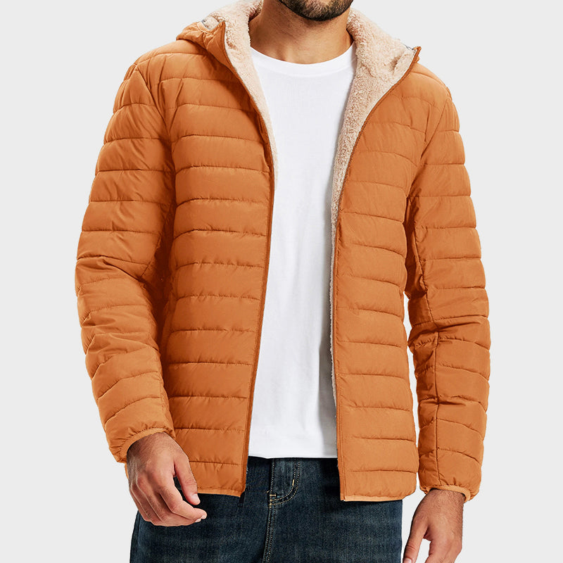 R&B | Wasserabweisende Pufferjacke mit Sherpa-Fleece-Innenfutter