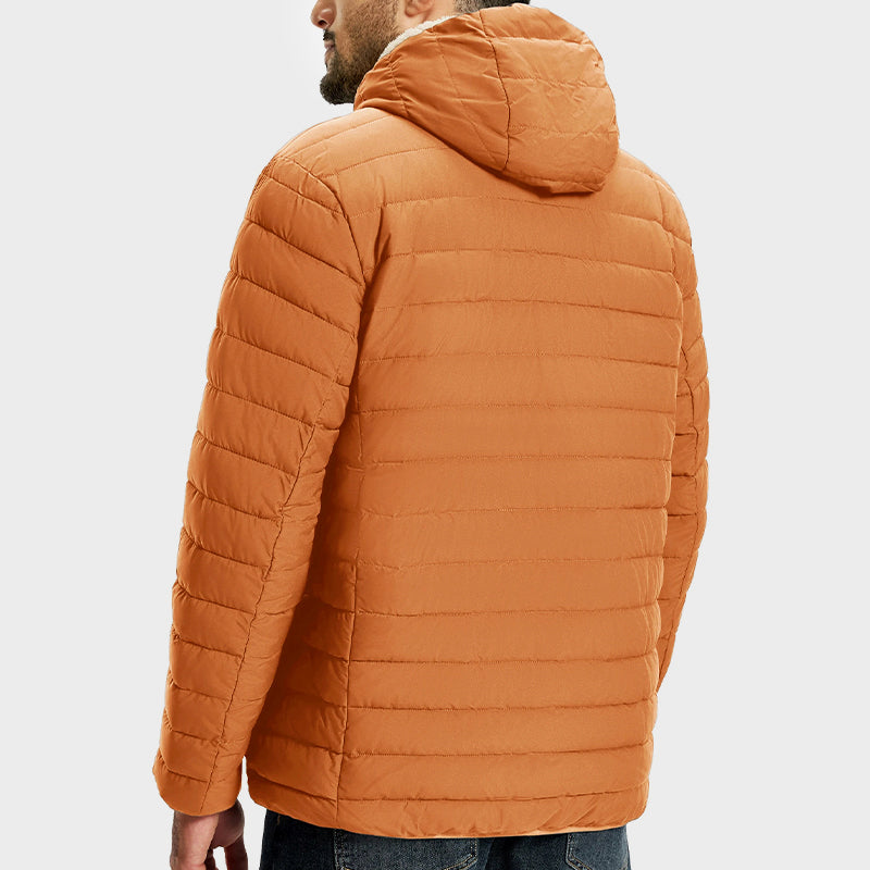 R&B | Wasserabweisende Pufferjacke mit Sherpa-Fleece-Innenfutter