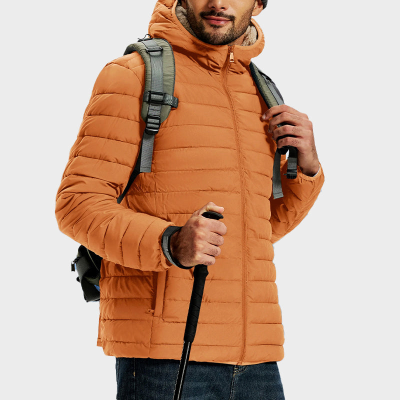 R&B | Wasserabweisende Pufferjacke mit Sherpa-Fleece-Innenfutter