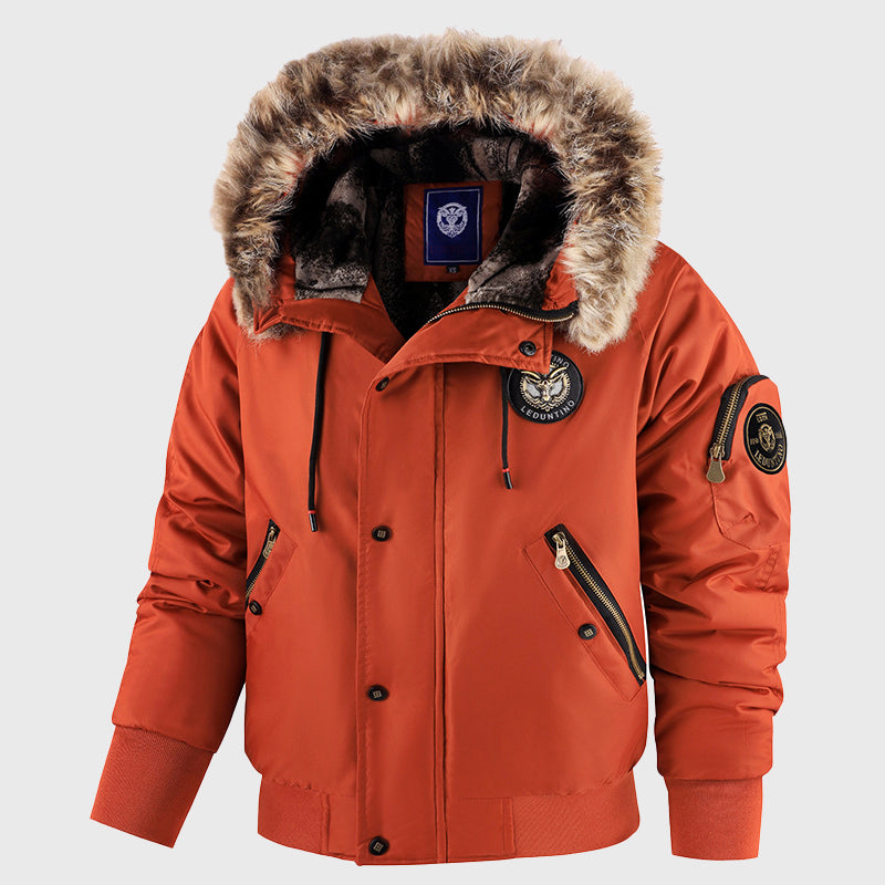 R&B | Winter Bomberjacke mit Fellkapuze