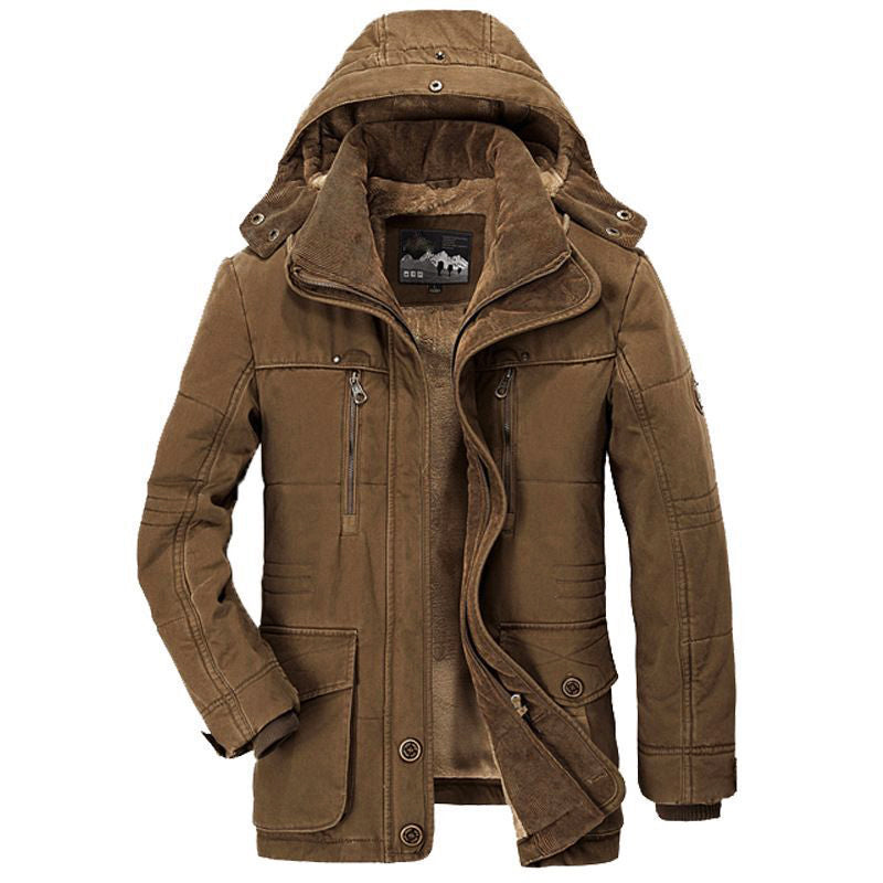 R&B | Winter Kapuzenfleece Gefütterte Gepolsterte Jacke