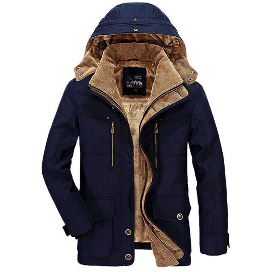 R&B | Winter Kapuzenfleece Gefütterte Gepolsterte Jacke