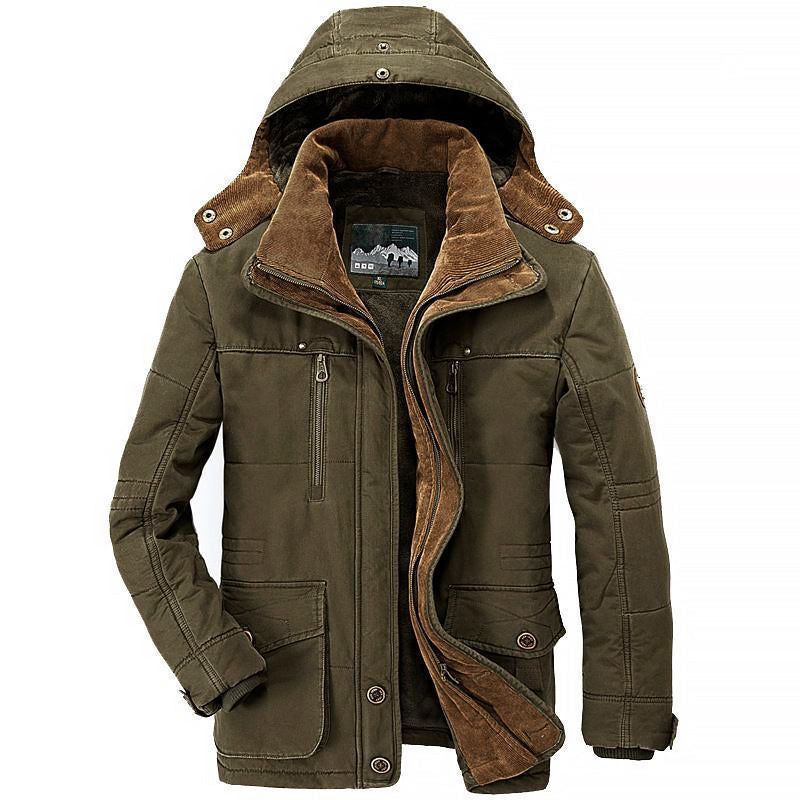 R&B | Winter Kapuzenfleece Gefütterte Gepolsterte Jacke
