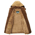 R&B | Winter Kapuzenfleece Gefütterte Gepolsterte Jacke