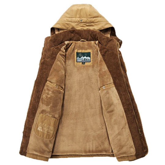 R&B | Winter Kapuzenfleece Gefütterte Gepolsterte Jacke