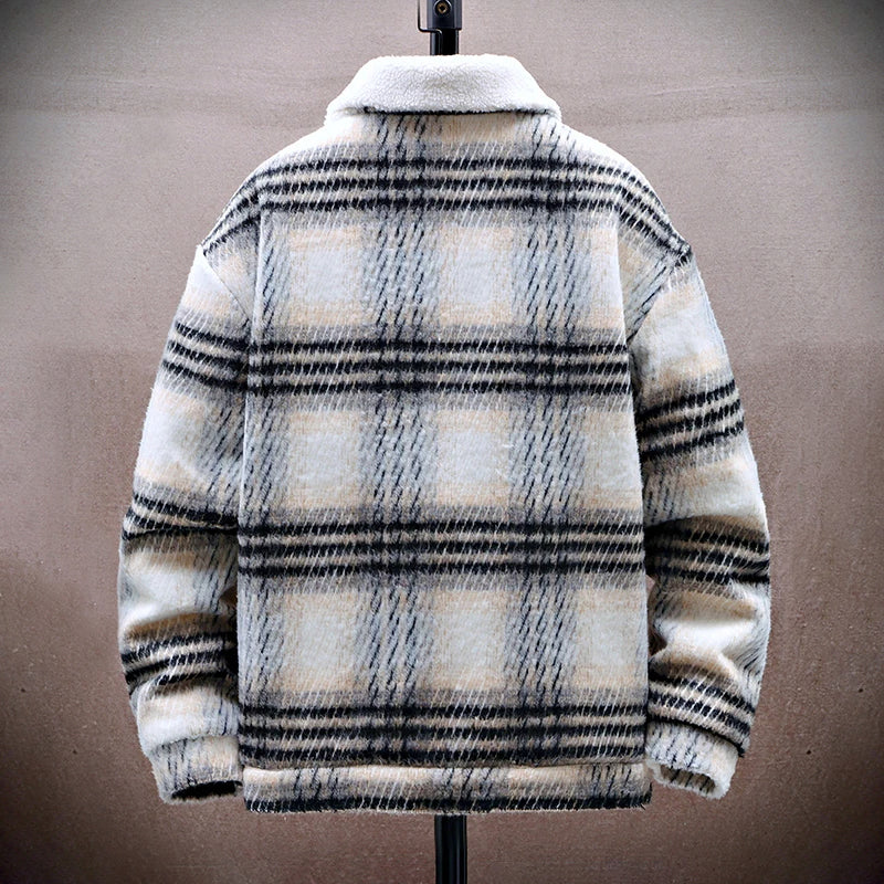 R&B | Winter Plaid Jacke mit Fleece-Innenfutter