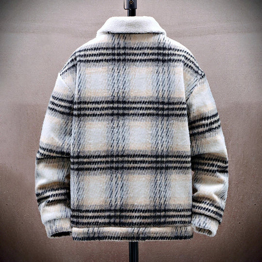 R&B | Winter Plaid Jacke mit Fleece-Innenfutter