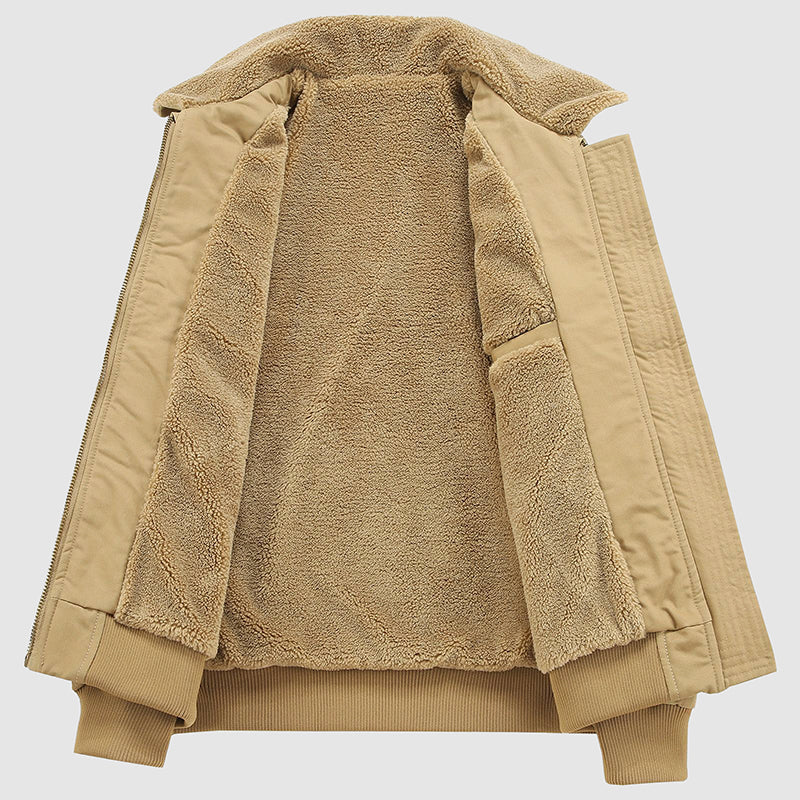 R&B | Winter Dicke Baumwolljacke mit Fleece-Futter