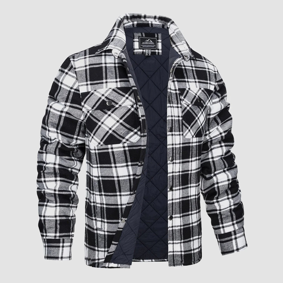 R&B - Gestreifte Flanelljacke