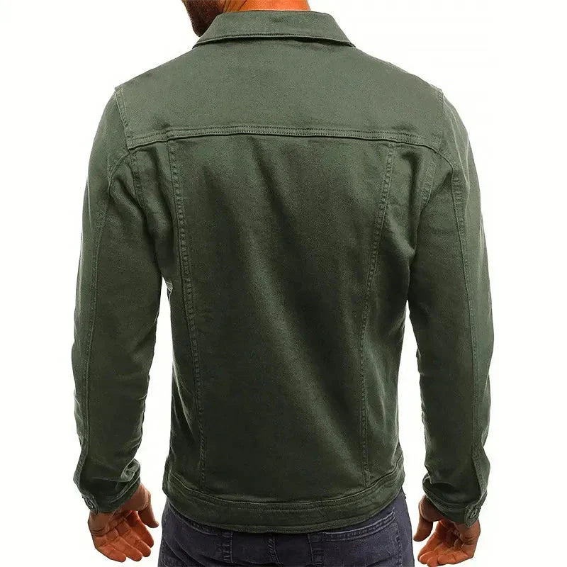 R&B | Slim-Fit Knopfleiste Denim-Jacke