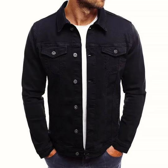 R&B | Slim-Fit Knopfleiste Denim-Jacke