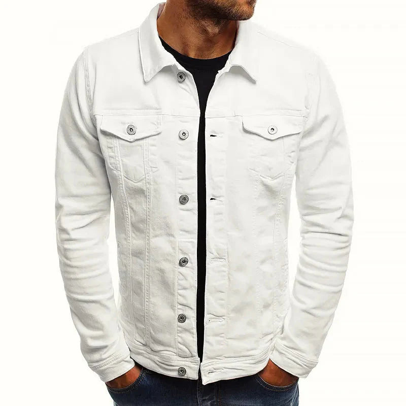 R&B | Slim-Fit Knopfleiste Denim-Jacke