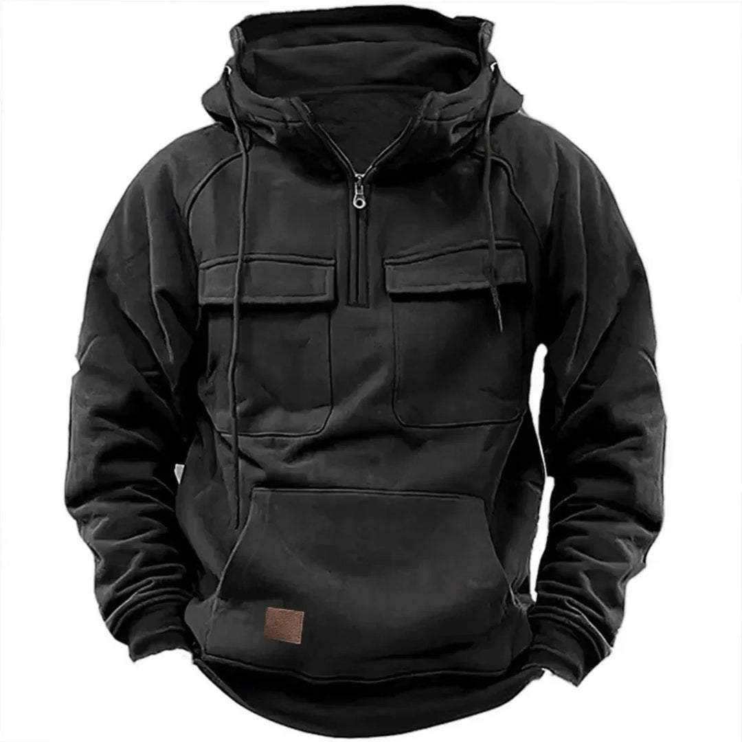 Heidi-Mode | Hoodie - Bequemer & warmer Pullover mit Kapuze, Reißverschluss und praktischen Taschen