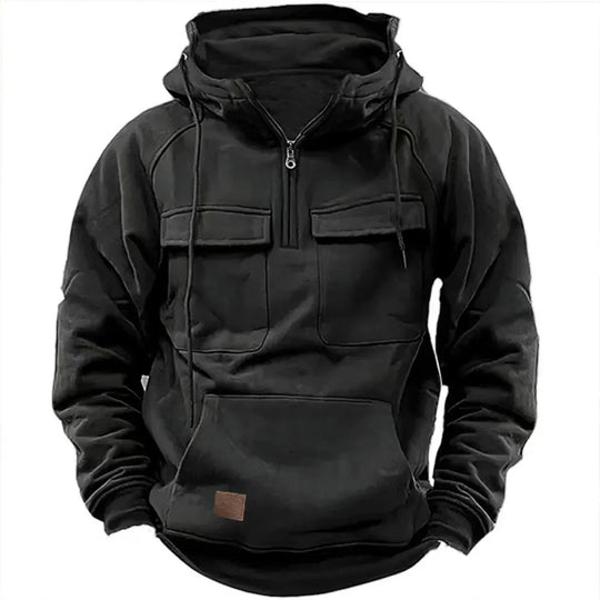 Heidi-Mode | Hoodie - Bequemer & warmer Pullover mit Kapuze, Reißverschluss und praktischen Taschen