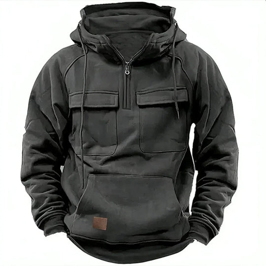 Heidi-Mode | Hoodie - Bequemer & warmer Pullover mit Kapuze, Reißverschluss und praktischen Taschen