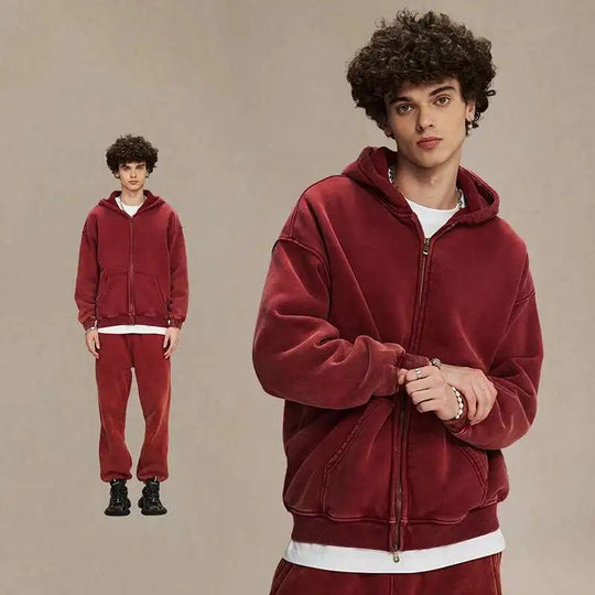 R&B | Hoodie - Weicher & Bequemer Vintage Pullover mit Fleece-Haube für den täglichen Gebrauch