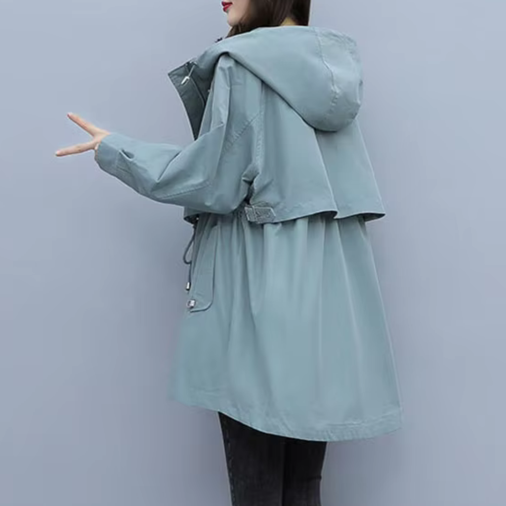 R&B | Warme Kapuzenjacke mit Schnürung für Damen im Herbst