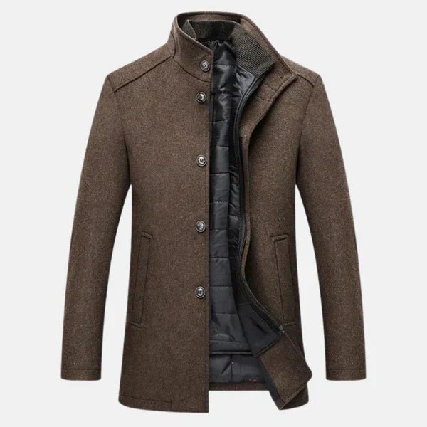 R&B | Hochgeschlossener Wintermantel mit Erhöhter Eleganz