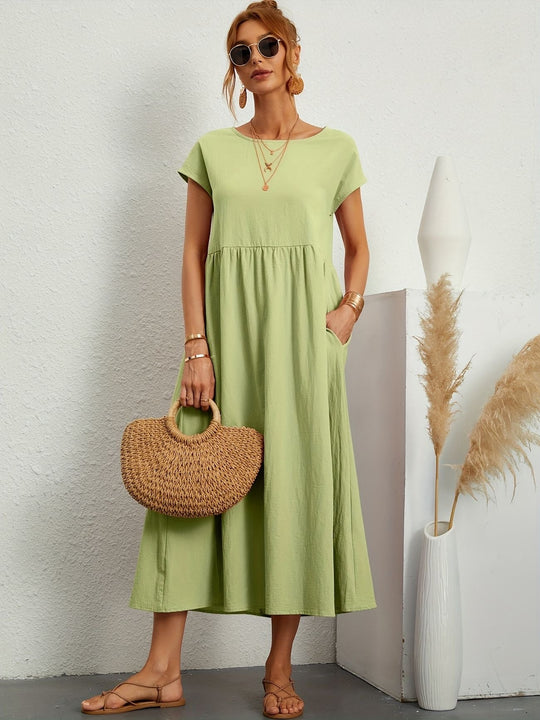 R&B | Rundhalsausschnitt Kleid Elegantes Design für Damen